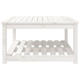 Garden Table White 82.5x82.5x45 cm Solid Wood Pine 824142