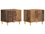 Bedside Table 2 pcs Old Wood 43 x 34.5 x 50 cm Engineered Wood 895042