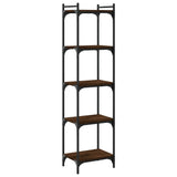 Bookcase 5-Tier Brown Oak 40x30x154 cm Engineered Wood 837641