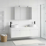 Bathroom Cabinet Set 4 pcs White Engineered Wood 3406655