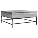 ZNTS Coffee Table Grey Sonoma 95x95x45 cm Engineered Wood and Metal 3217067