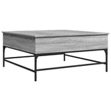 ZNTS Coffee Table Grey Sonoma 95x95x45 cm Engineered Wood and Metal 3217067