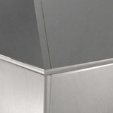 Pillar Planter Silver 35 x 35 x 73 cm Stainless Steel 873846