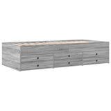 Daybed with Drawers without Mattress Grey Sonoma 100x200 cm 3280872