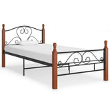 Bed Frame without Mattress Black Metal 90x200 cm 324932