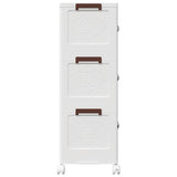 Stackable Storage Box with Wheels 3-Tier 28 L 48.5x29.5x86 cm 4012369