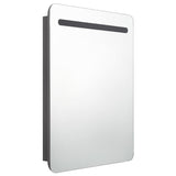 LED Bathroom Mirror Cabinet Grey 60x11x80 cm 326505
