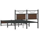Bed Frame without Mattress Brown Oak 120x200 cm Engineered Wood 4107014