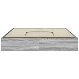 Ottoman Bed Frame Grey Sonoma 203 x 140 x 25 cm Engineered Wood 3409234