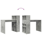Desk Concrete Grey 108 x 55 x 103.5 cm Engineered Wood 869461