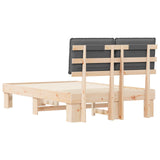 Bed Frame with Upholstered Headboard Dark Grey 120 x 200 cm 877280