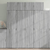 Storage Cabinet Grey Sonoma 80x42.5x225 cm Engineered Wood 3281355