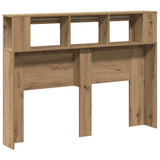 LED Headboard Artisan Oak 140x18.5x103.5 cm Engineered Wood 857687