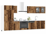 Kitchen Unit Lyon 8 pcs Old Wood Engineered Wood 3445840