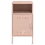 ZNTS Bedside Cabinets 2 pcs Pink 36x39x68 cm Steel 843069