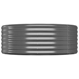 Garden Raised Bed Galvanised Steel 322x100x36 cm Anthracite 319001