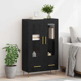 Highboard with Drawer Black Oak 69.5 x 31 x 115 cm 882516