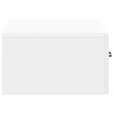 Wall-Mounted Bedside Cabinet High Gloss White 49 x 34.5 x 20 cm 899303