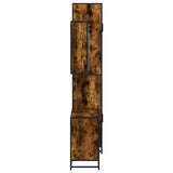 3 Piece Bathroom Furniture Set Smoked Oak Engineered Wood 3301082