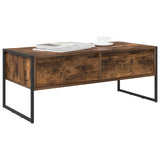 Coffee Table Smoke Oak 100 x 46 x 40 cm Engineered Wood 886446