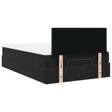 Ottoman Bed with Mattress & LEDs Black 120x200cm Velvet 3312616