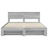 Bed Frame Grey Sonoma 180 x 200 cm Engineered Wood 3408737