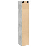 Slim Storage Cabinet Concrete Grey 40x42.5x225 cm Engineered Wood 3281283