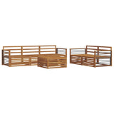 Outdoor Sofa Set 6 pcs Natural Solid Acacia Wood 3373029