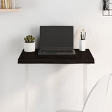 Table Top Dark Brown 60x40x cm Treated Solid Wood Oak 3156408