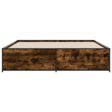 Bed Frame without Mattress Smoked Oak 180x200 cm Super King 3279874