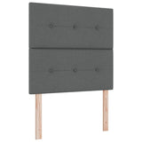 ZNTS Box Spring Bed with Mattress & Bench Dark Grey 120x200 cm Fabric 3344290