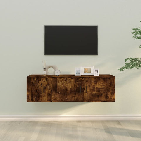 2 Piece TV Cabinet Set Smoked Oak Engineered Wood 3188427