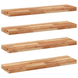 Floating Shelves 4 pcs 100x20x4 cm Oil Finished Solid Wood Acacia 3279590