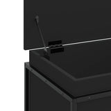 Storage Box with Lid Black 60x40x51.5 cm Engineered Wood 848794