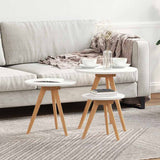 Coffee Table 3 pcs Brown Solid Walnut Wood 42009908