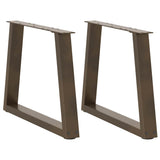 Coffee Table Legs V-Shape 2 pcs Natural Steel 70x cm Steel 4012559