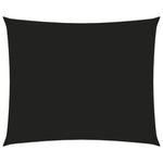 ZNTS Sunshade Sail Oxford Fabric Rectangular 5x6 m Black 135769