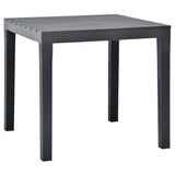 Garden Table Anthracite 78x78x72 cm Plastic 48784