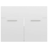 ZNTS 2 Piece Bathroom Furniture Set High Gloss White Engineered Wood 804788