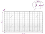 Gabion with 5 mm Wire and 10x10 cm Mesh 150x20x100 cm 3465021