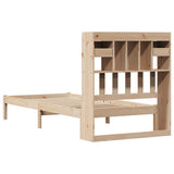 Bookcase Bed without Mattress 75x190 cm Small Single Solid Wood Pine 3321610