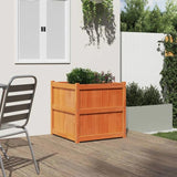 Garden Planter Wax Brown 70x70x70 cm Solid Wood Pine 837436