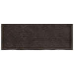 Table Top Dark Brown 140x50x cm Treated Solid Wood Oak 3156442