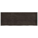 Table Top Dark Brown 140x50x cm Treated Solid Wood Oak 3156442