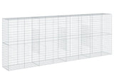 Gabion Basket with Cover 400x50x200 cm Galvanised Iron 3295169