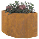 Corner Planter Rusty 60 x 60 x 50 cm Weathering steel 883667