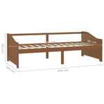 ZNTS 3-Seater Day Bed without Mattress Honey Brown 90x200cm 322166