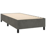 Box Spring Bed Frame Dark Grey Single Velvet 3121221