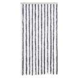 Fly Curtain Grey and White 100x200 cm Chenille 377369