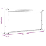 Firewood Rack with Rain Cover 300x25x150 cm Galvanised steel 4100712
